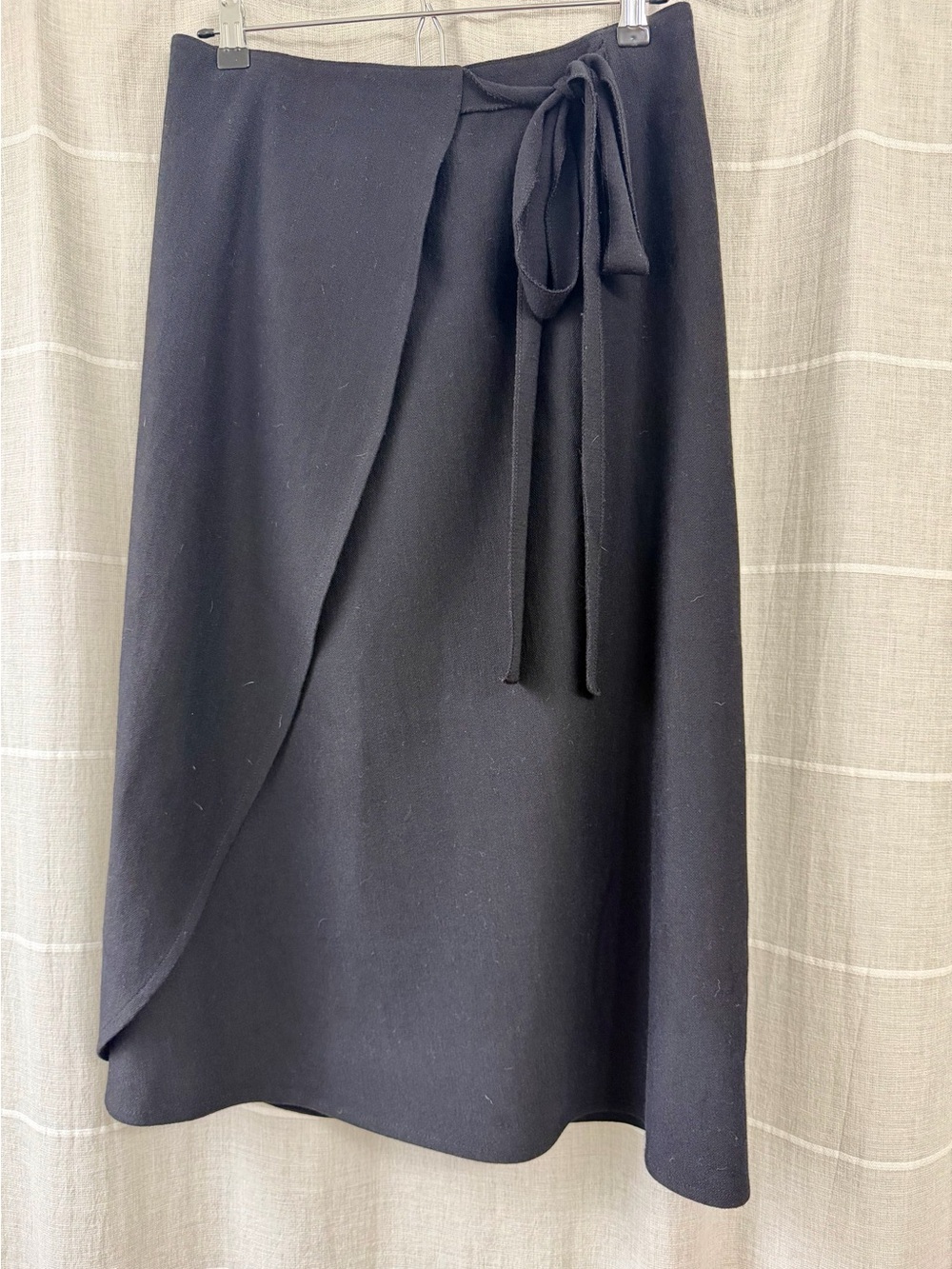 Vintage Sonia Rykiel Paris Woolmark Pure Wool Black Wrap Skirt - Picture 5 of 6